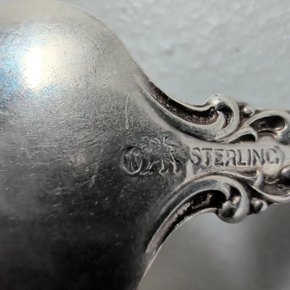 Gorham Louis  XV Sterling Silver Teaspoons Set 6 Monogram and dated Aug 7 1901